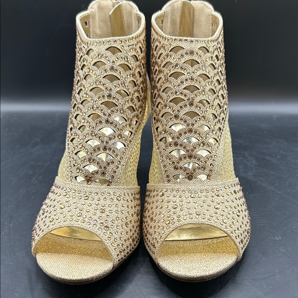 Pierre Dumas Gold Mesh Heels